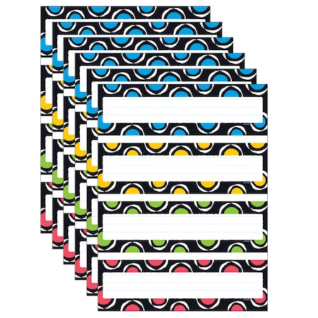 Trend Enterprises Bold Strokes Circles Desk Toppers Name Plates Variety Pk, 32 Pieces, PK6 T69956